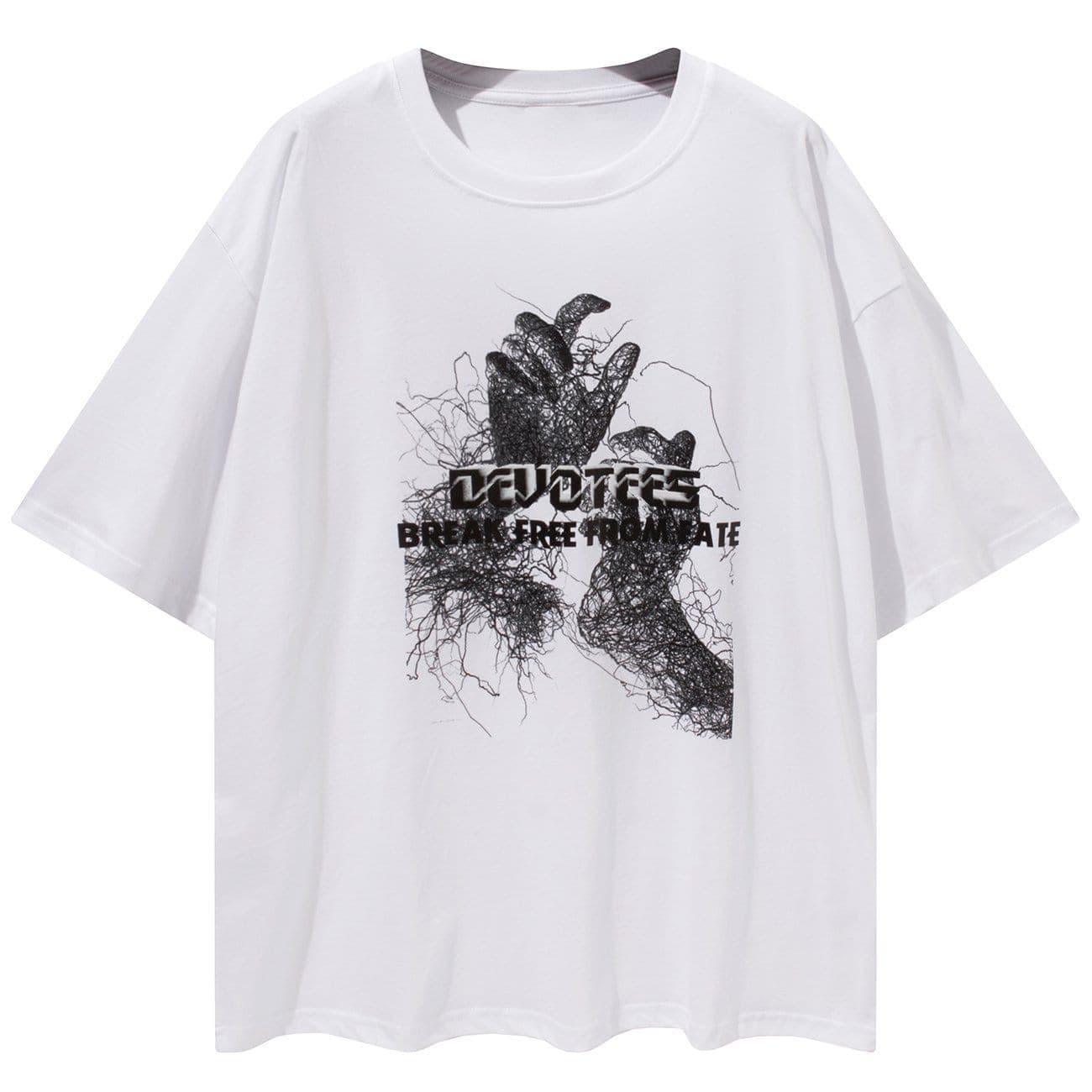 Entangled Fingers Print Tee