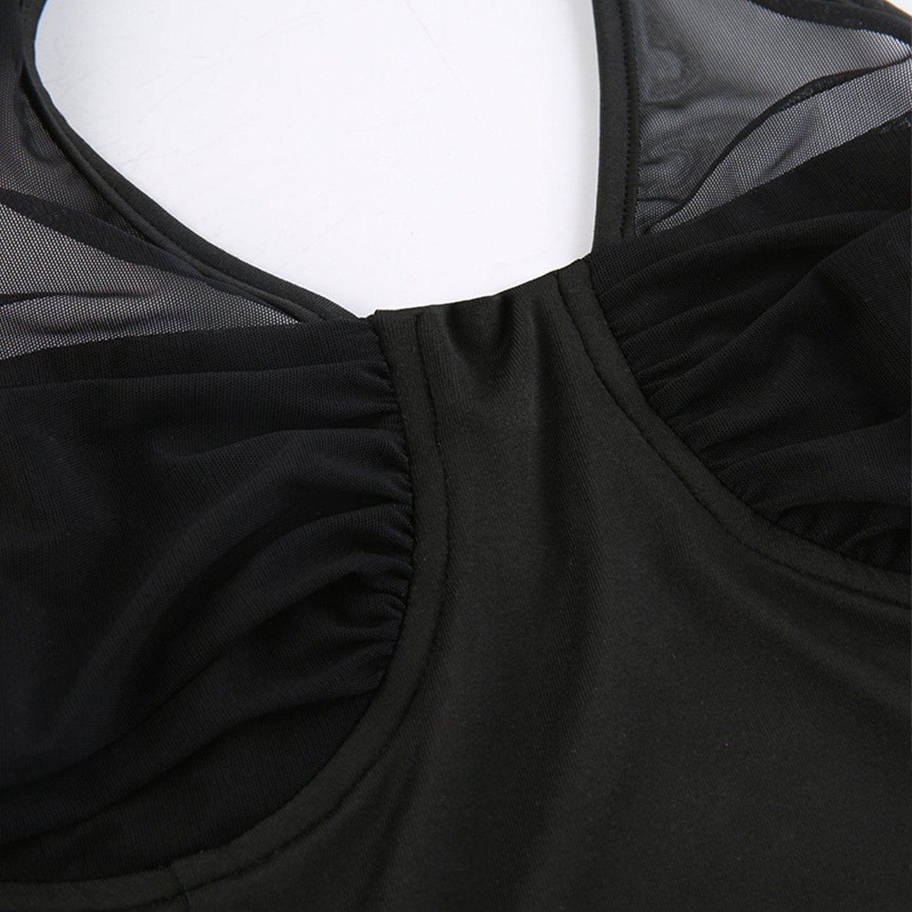 Sexy Camisole Perspective Long Sleeve T Shirt