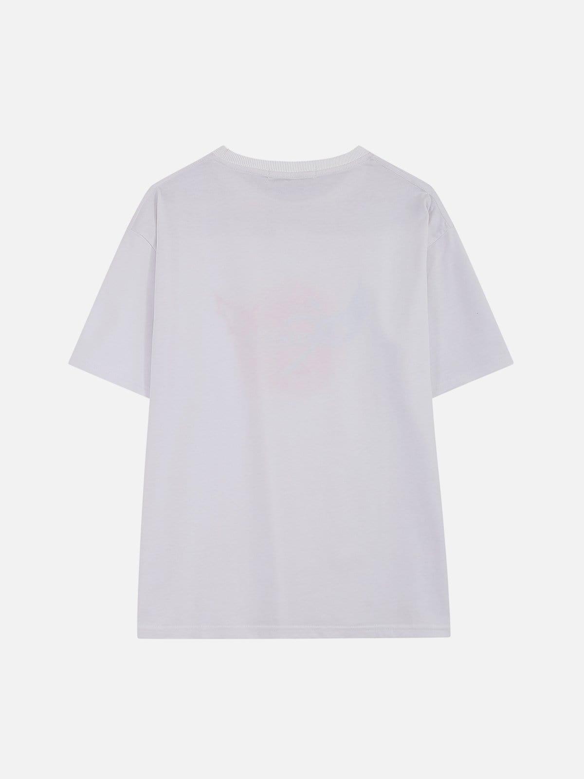 Angel Devil Wings Love Heart Print Tee