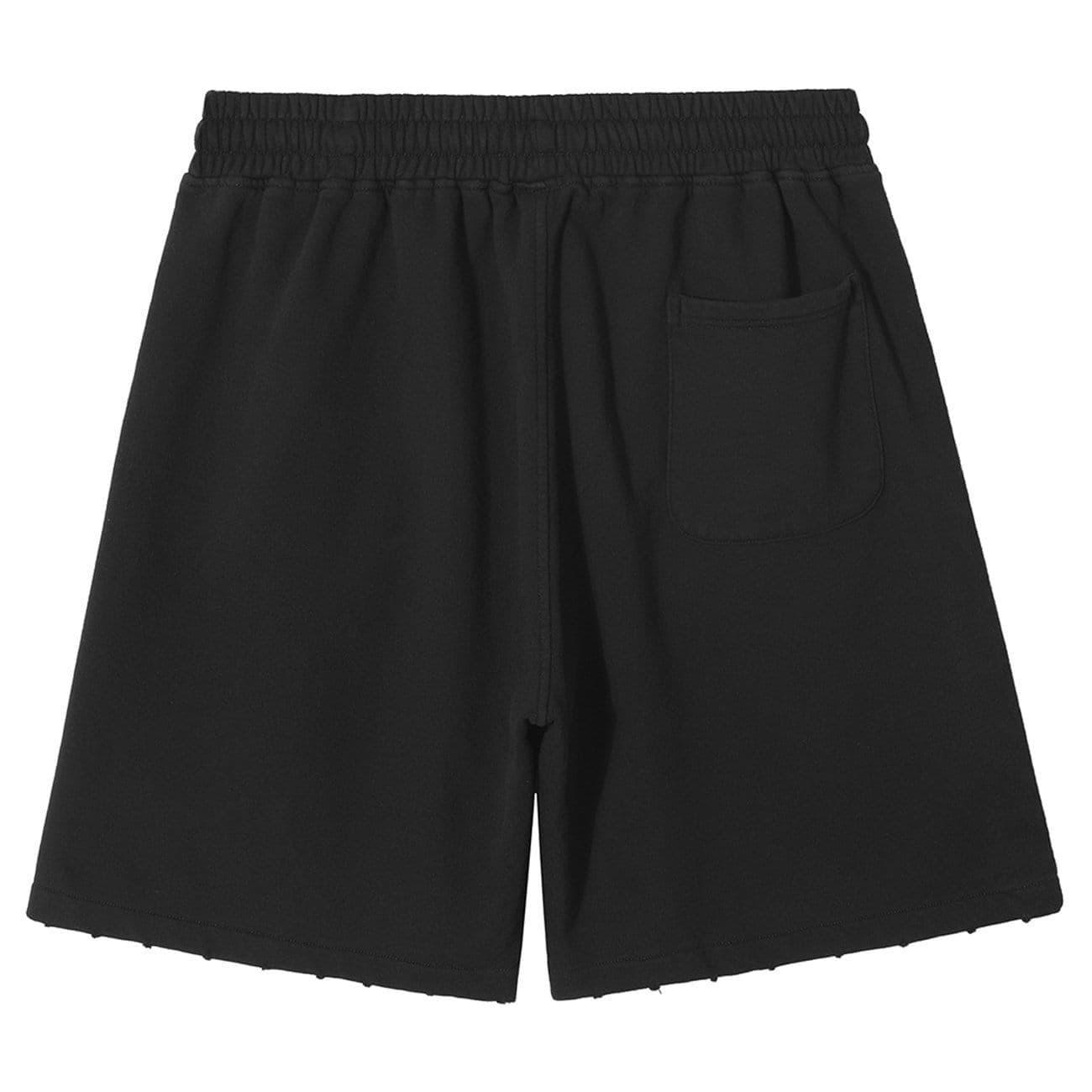Ripped Hole Washed Shorts