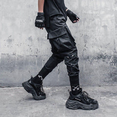 Functional Big Pocket Drawstring Cargo Pants
