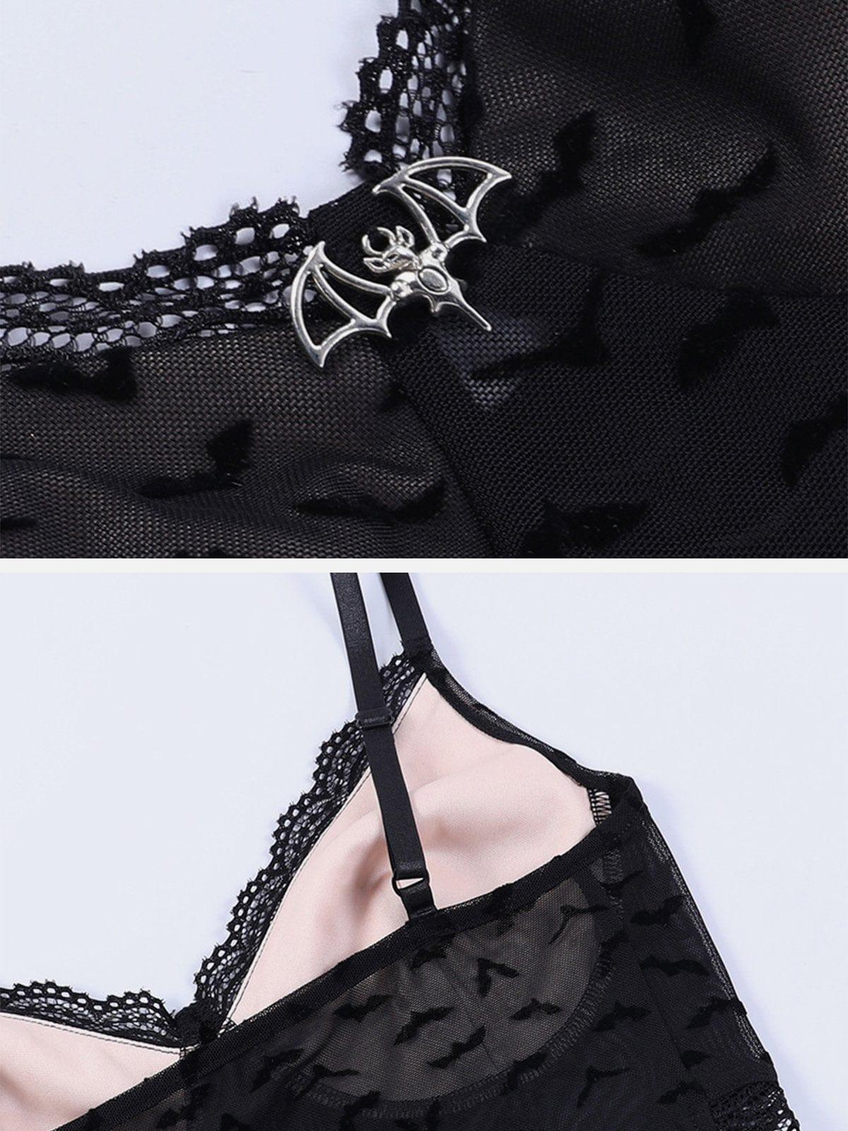 Lace Bat Pattern Vest