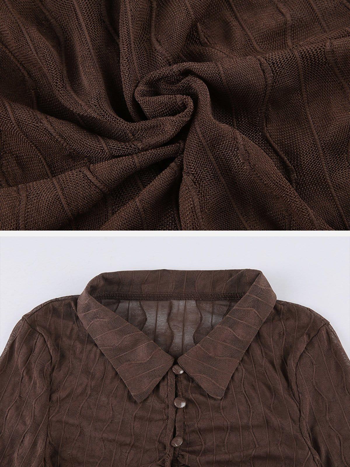 Sexy Perspective Ruched Long Sleeve T Shirt