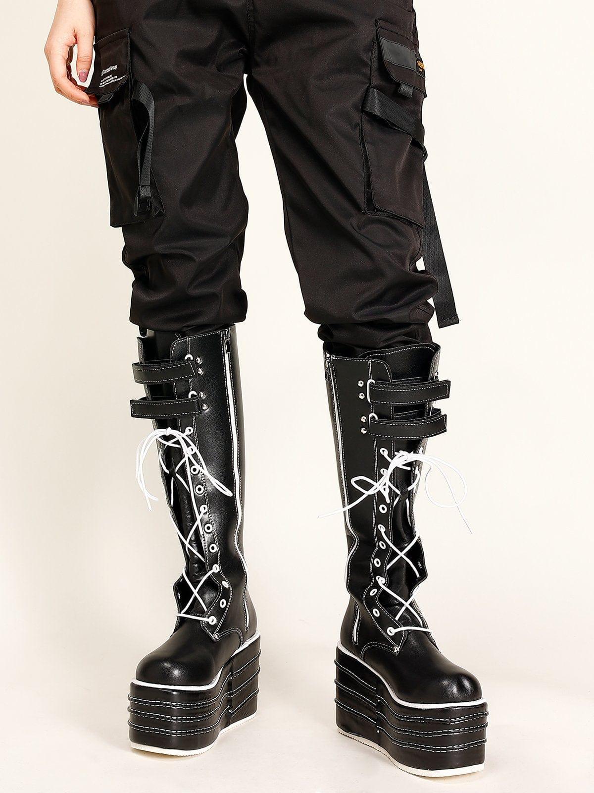 Punk Straps Platform Knight Boots