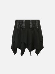 Straps Irregular Skirt