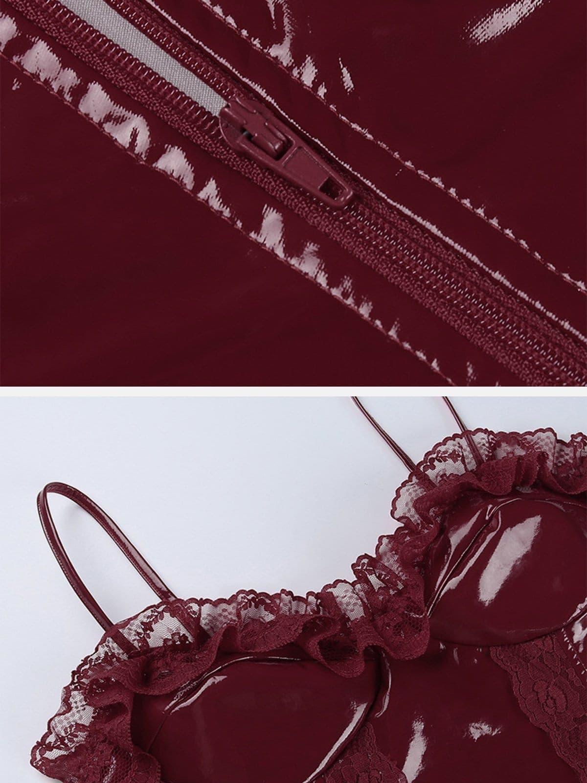 Leather Lace Vest