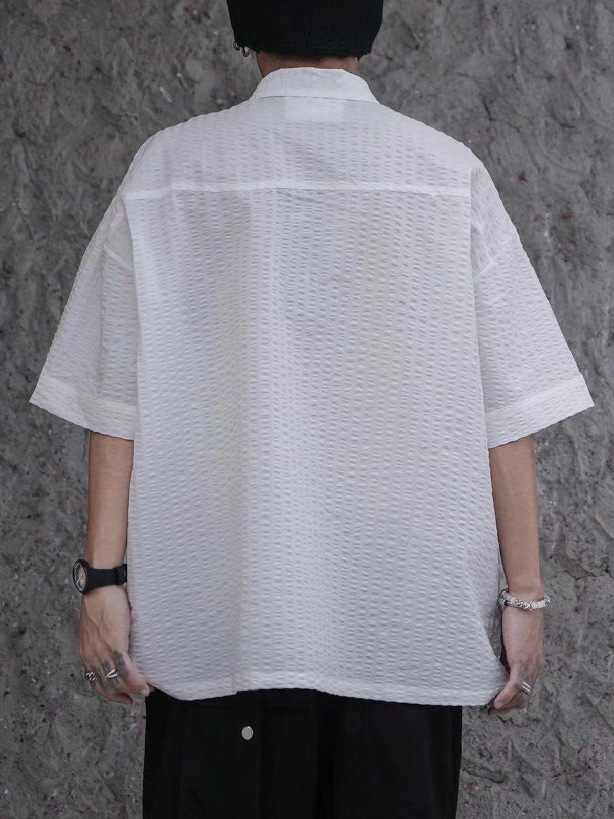 Shoulder Chain Short Sleeve Shirt