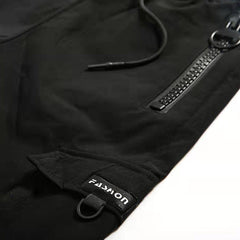 Multi Pockets Drawstring Zipper Pants