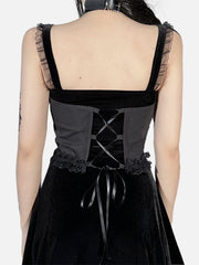Cross Chain Corset Waist Vest