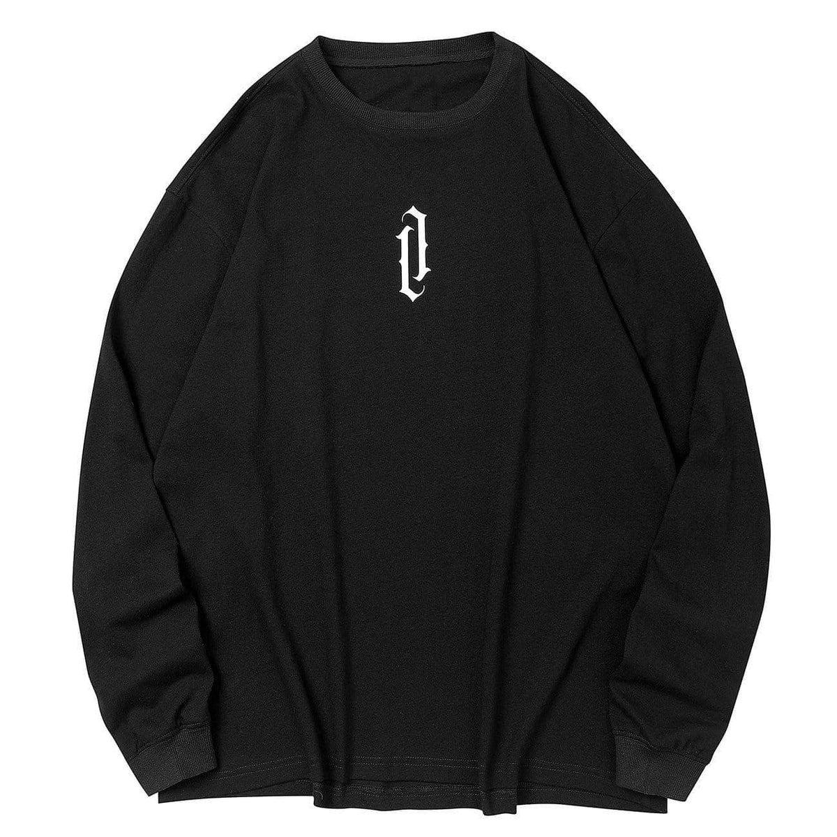 Solid Color Label Embroidery Sweatshirt