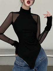 Sexy Mesh Patchwork Jumpsuit