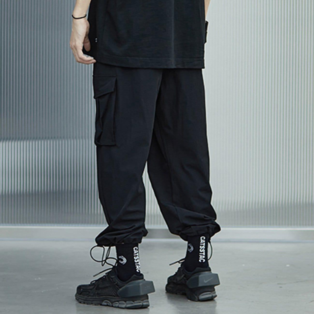 Multi Pockets Drawstring Cargo Pants