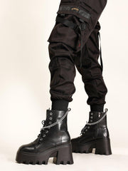 Zip Up Chain Platform Martin Boots