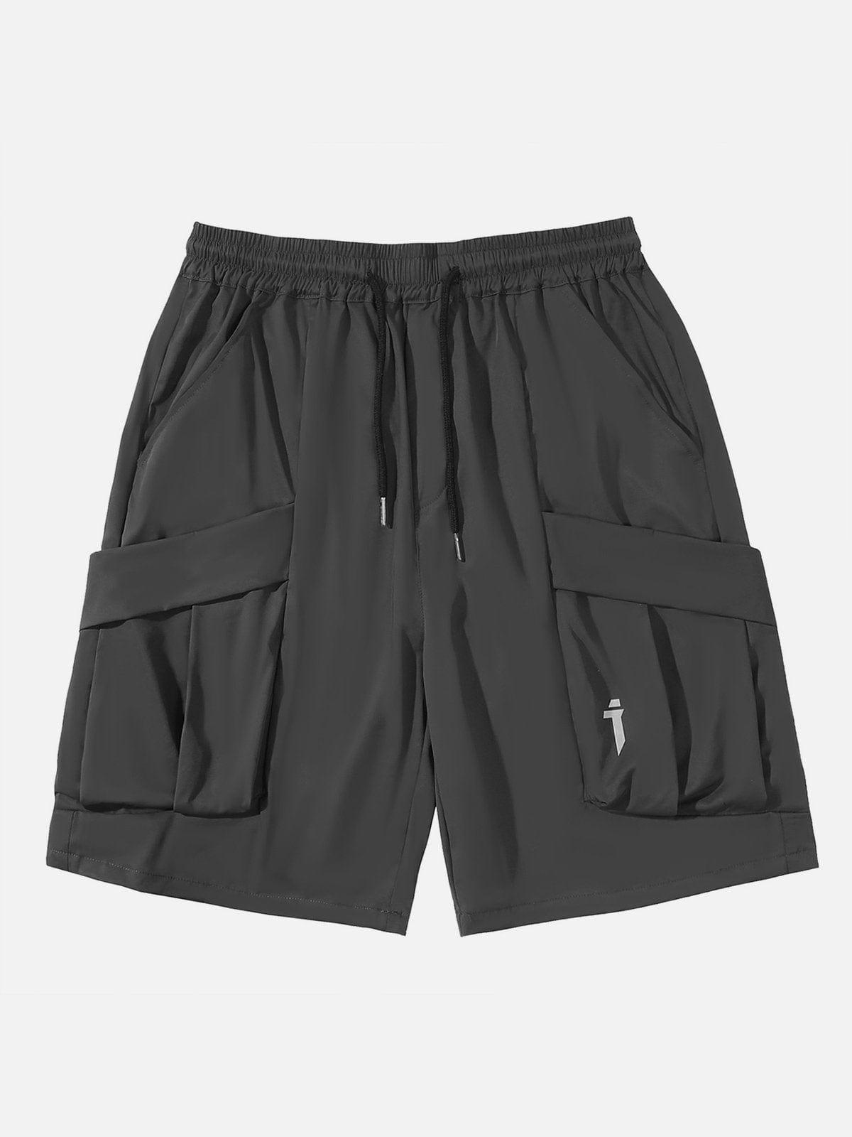 Dark Embroidery Cargo Shorts