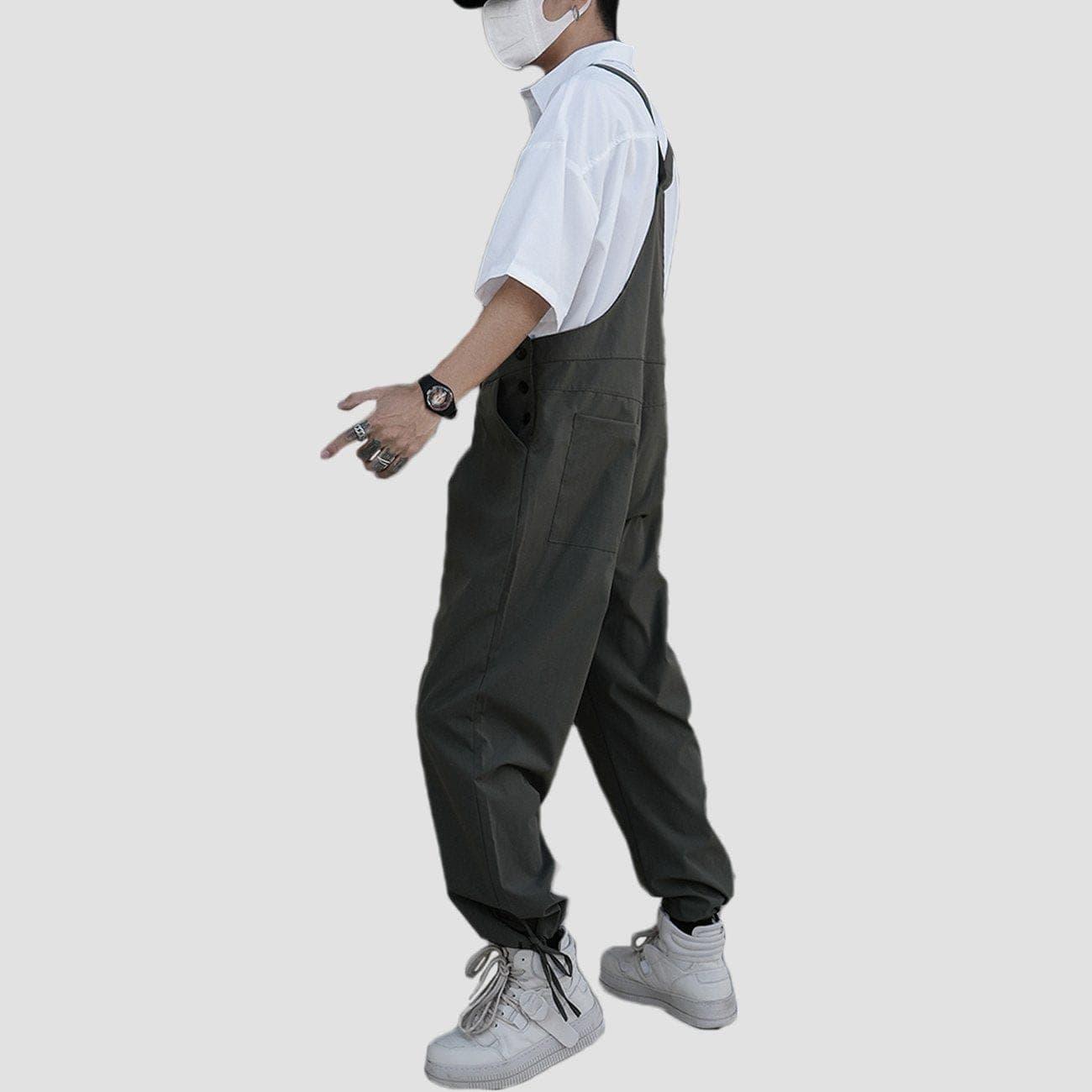 Bandage Ribbons Cotton Overalls