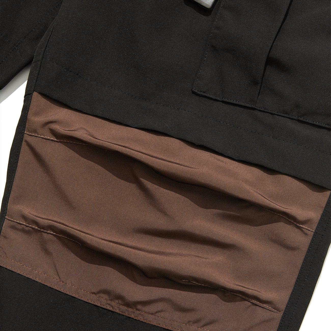 Splicing Multi Pockets Zipper Pants