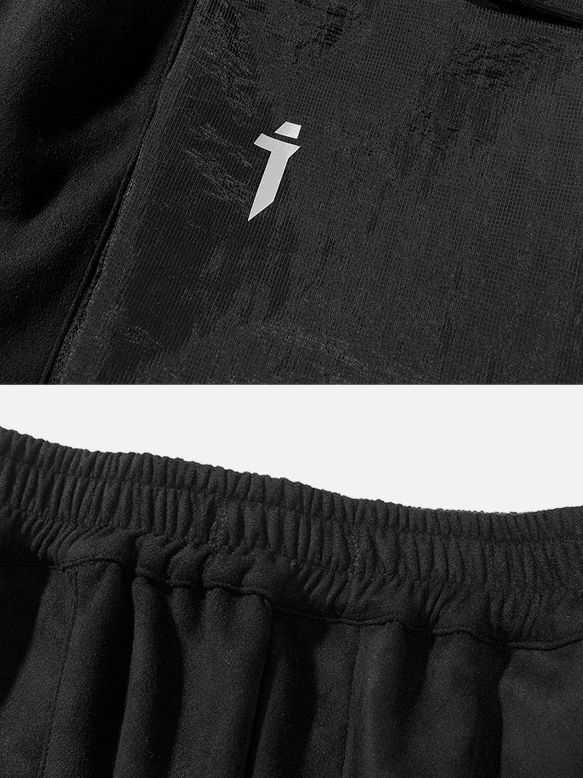 Patchwork Embroidery Cargo Shorts