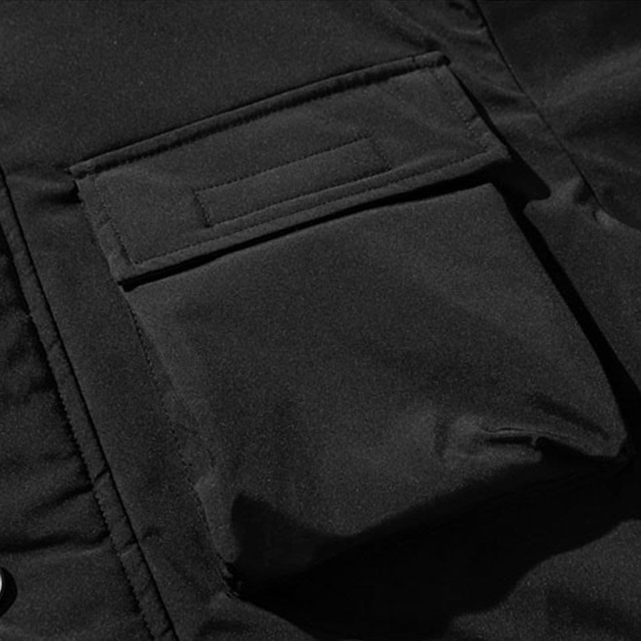 Multi Pockets Hooded Winter Down Coat