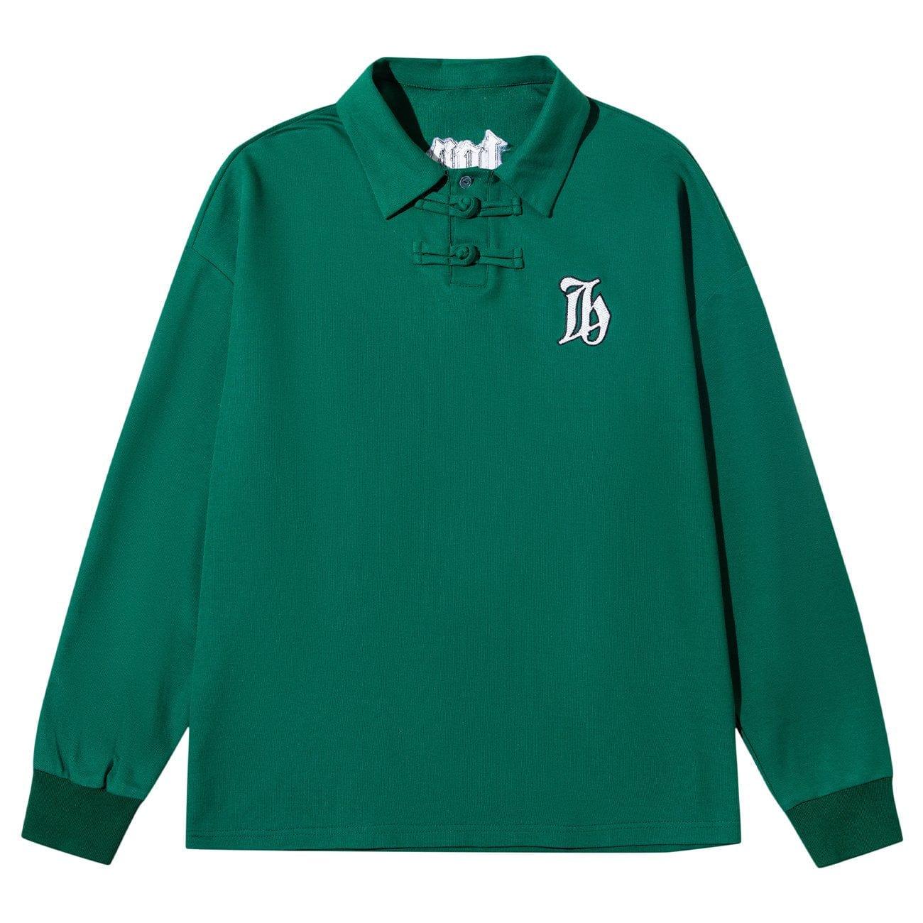 Solid Color Embroidery Sweatshirt
