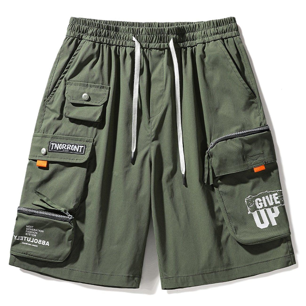 Zip Up Big Pocket Cargo Shorts