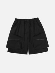 Big Pocket Zip Up Cargo Shorts