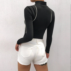 Reflective Strip Long Sleeve T Shirt