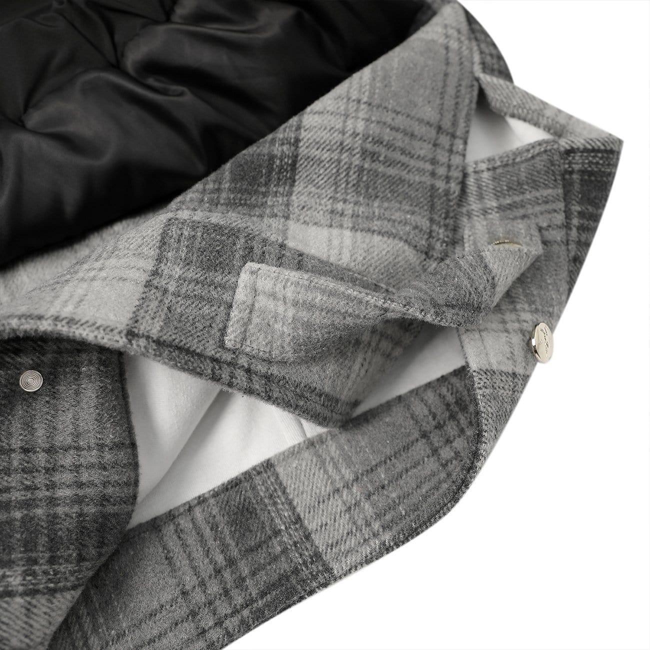Fake Two Plaid Winter Coat