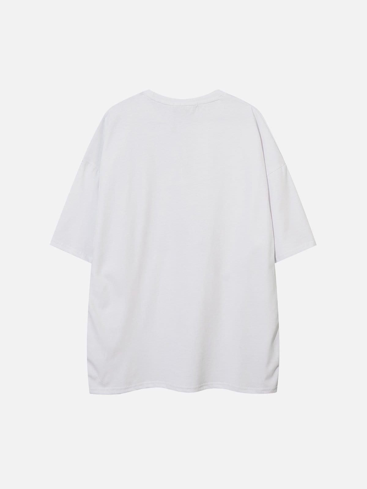 Fake Two Vest Patchwork Tee