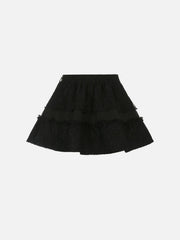 Cross Straps Lace Skirt