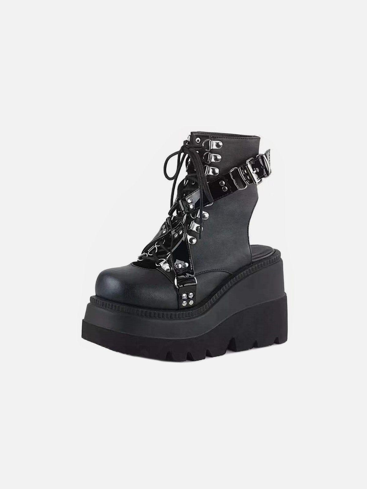 Straps Platform Martin Sandals