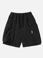 Pockets Embroidery Shorts