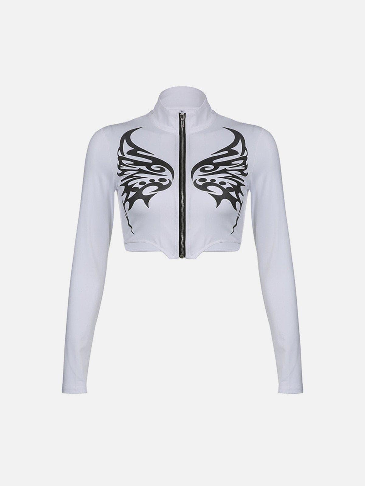 Motorcycle Abstract Print Long Sleeve T Shirt