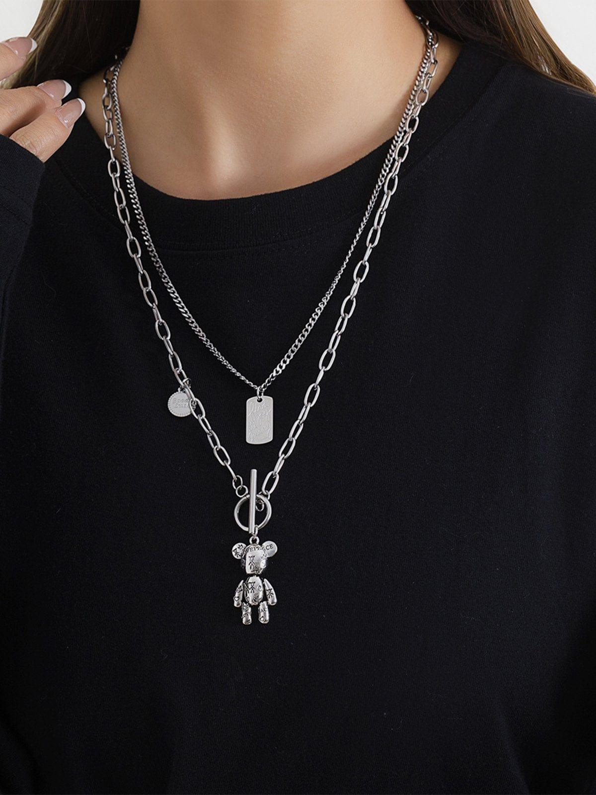 Double-decker Violent Bear Necklace