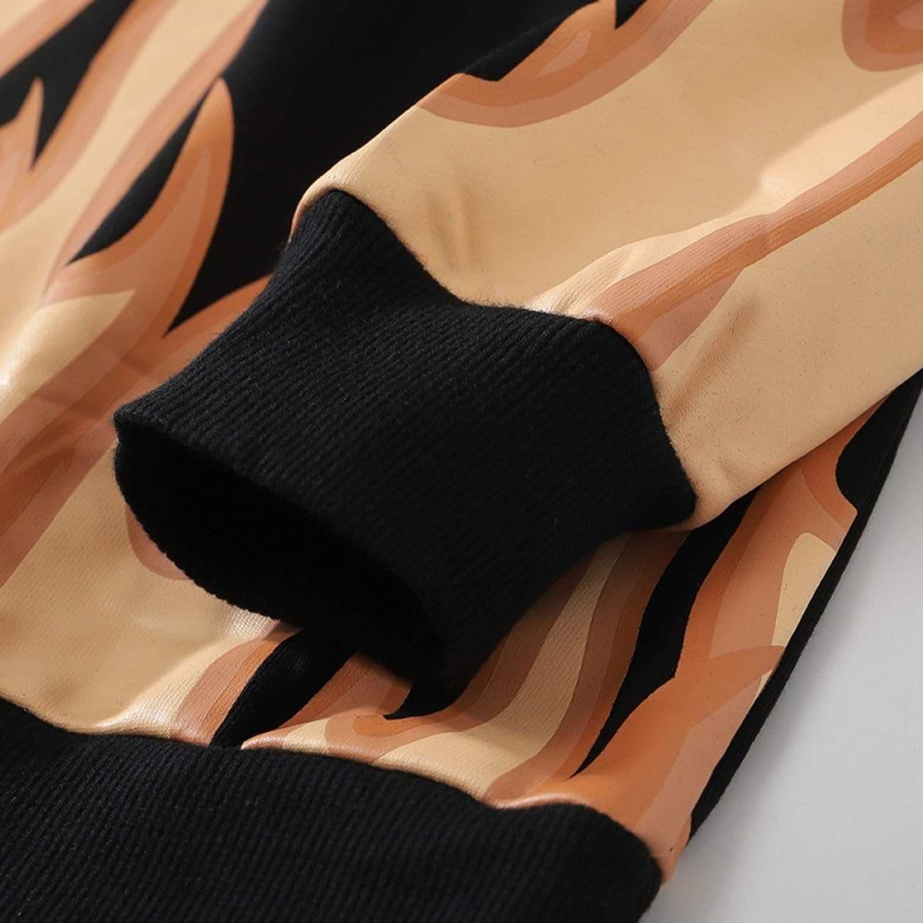 Fire Flame Print Sweatshirt