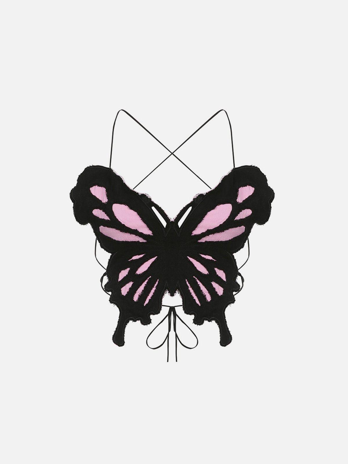 Sexy Butterfly Denim Vest