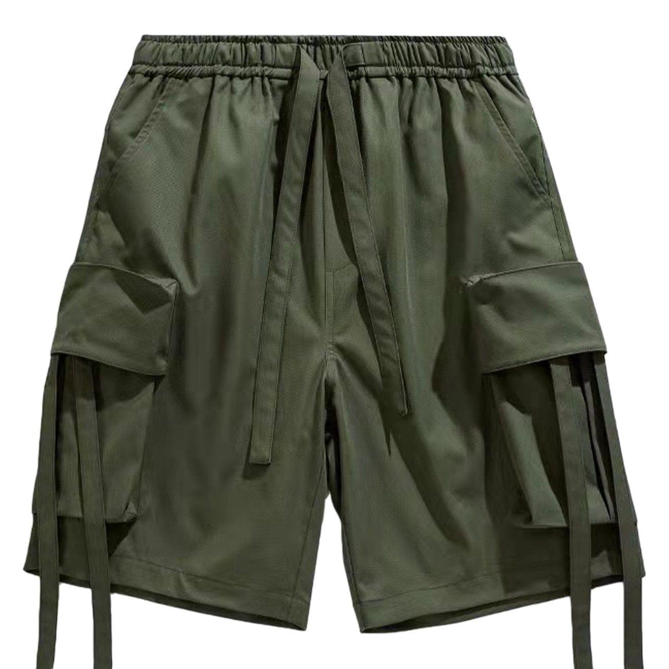 Multi Pockets Overalls Shorts