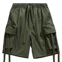 Multi Pockets Overalls Shorts