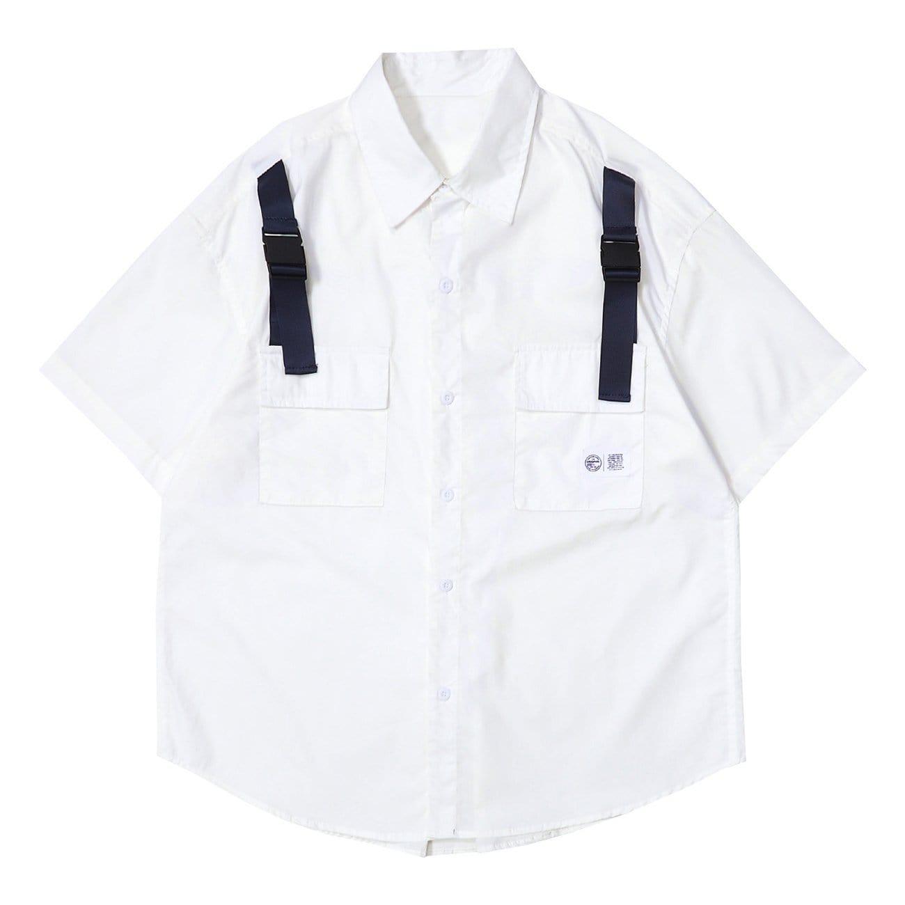Multi Pockets Strap Shirt