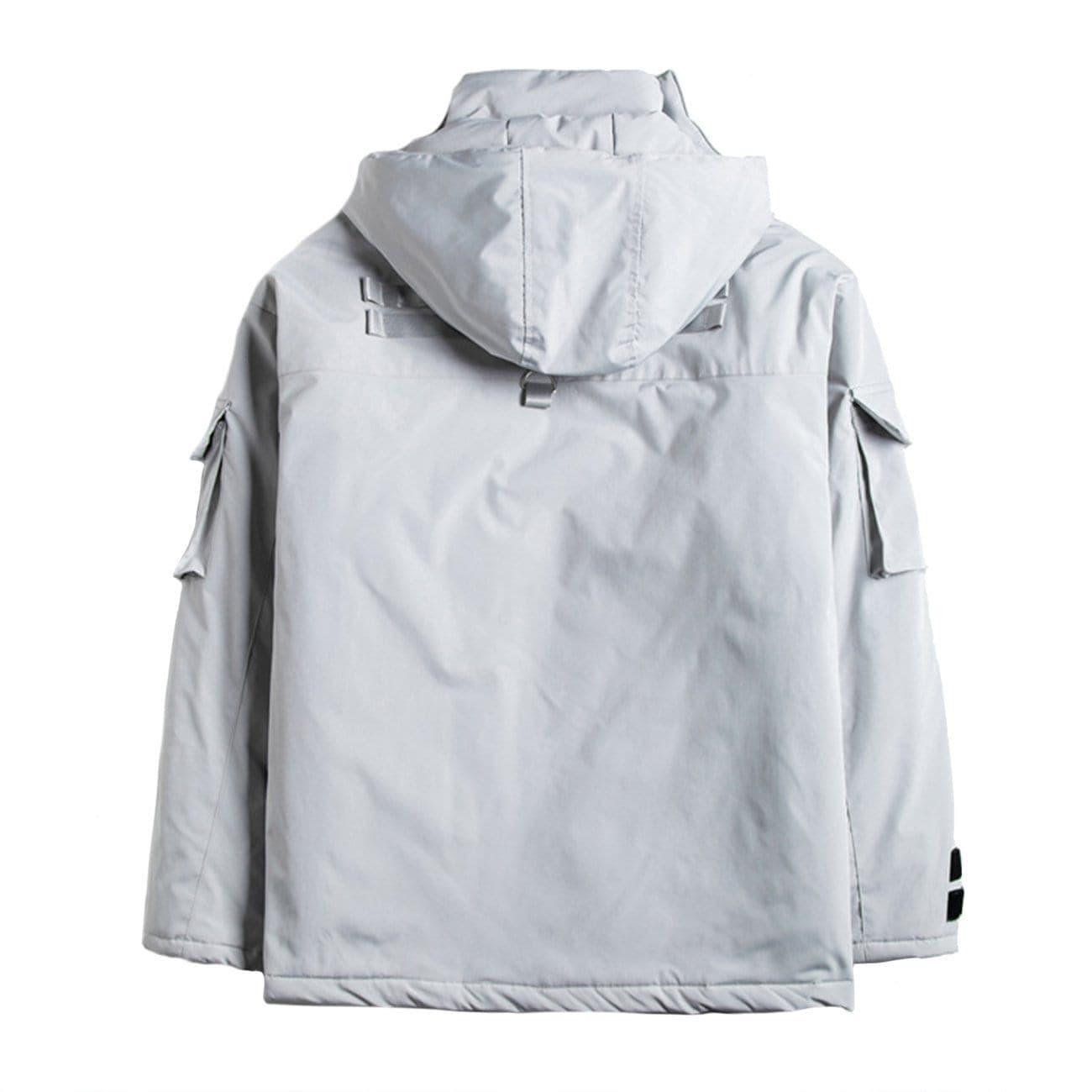 Removable Multi Pockets Winter Coat