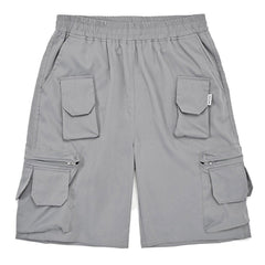 Multi Pockets Zipper Cargo Shorts