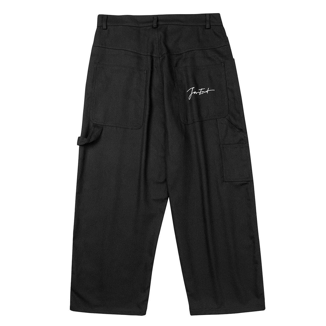 Solid Color Embroidery Pants