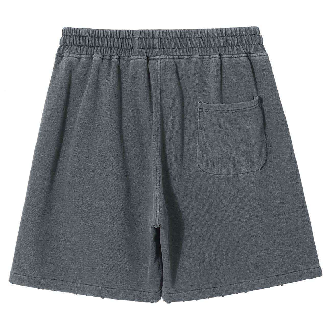 Ripped Hole Washed Shorts