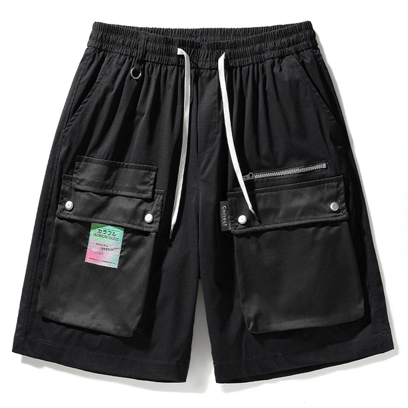 Color Label Big Pocket Cargo Shorts