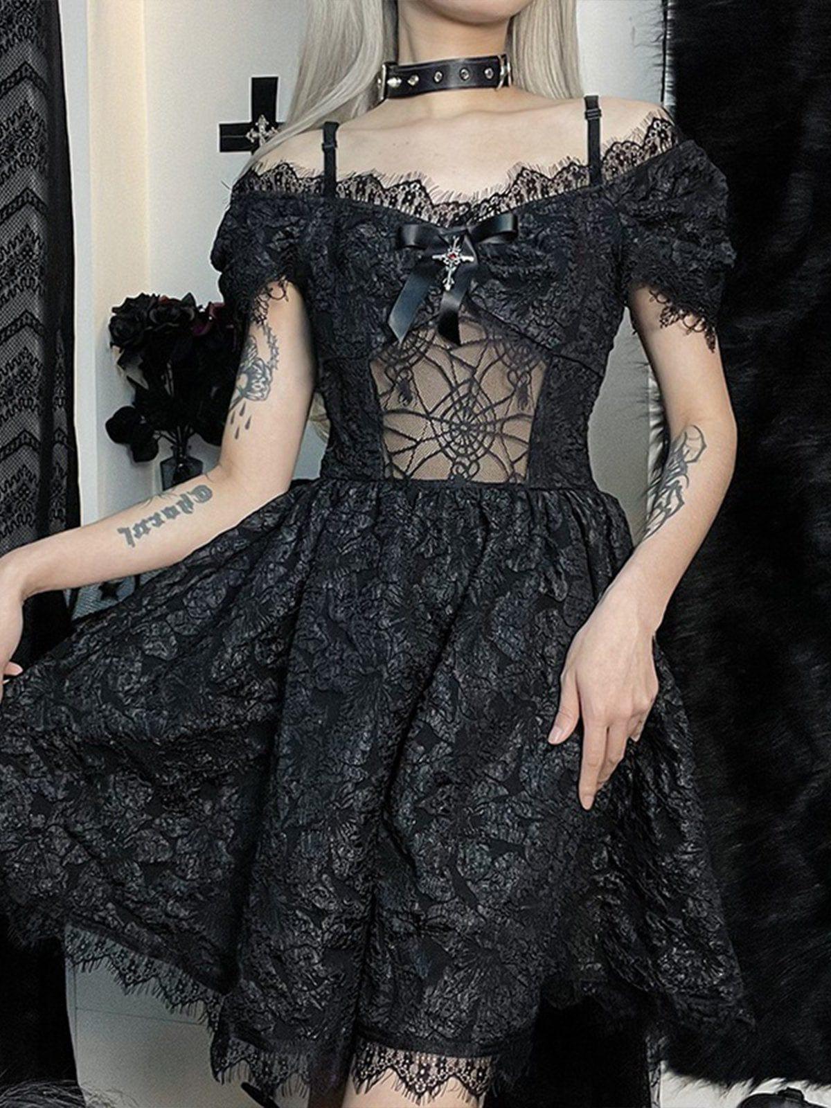 Lace Crucifix Dress