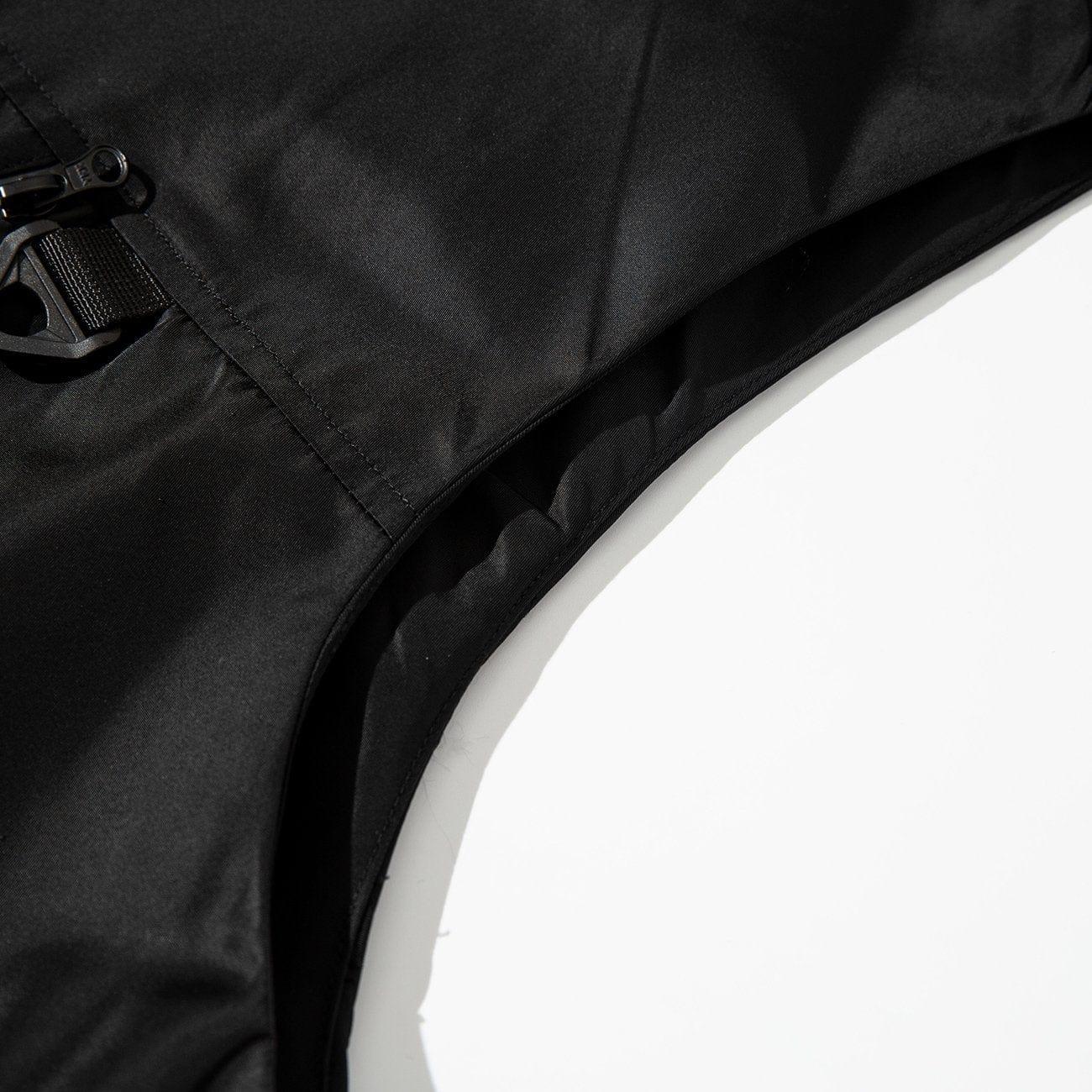 Multi Pockets Zip Up Hooded Tactical Vest