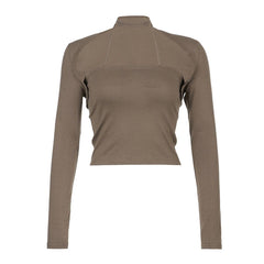 Hollowout Suspenders Sun Protection Long Sleeve T Shirt