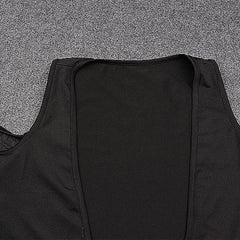 Hollow Mesh Cross Tie Long Sleeve T Shirt