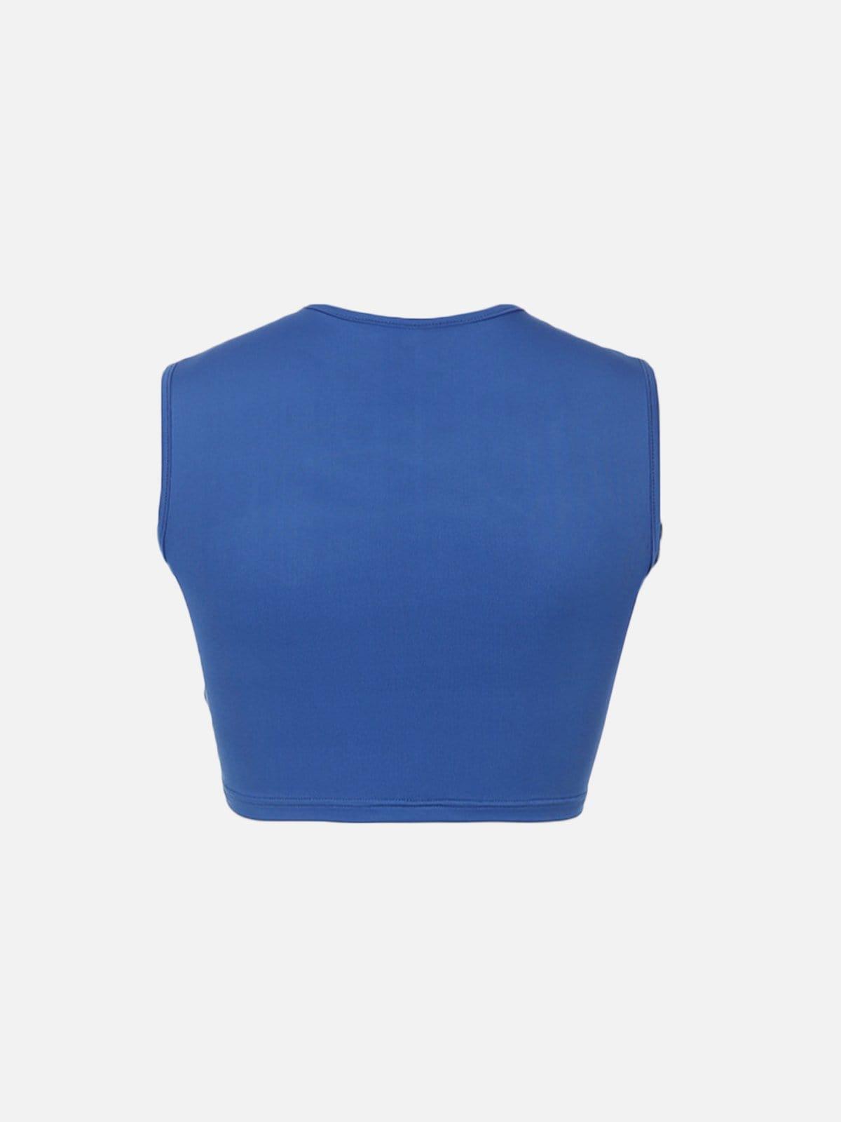 Contrasting Cutout Patchwork Vest