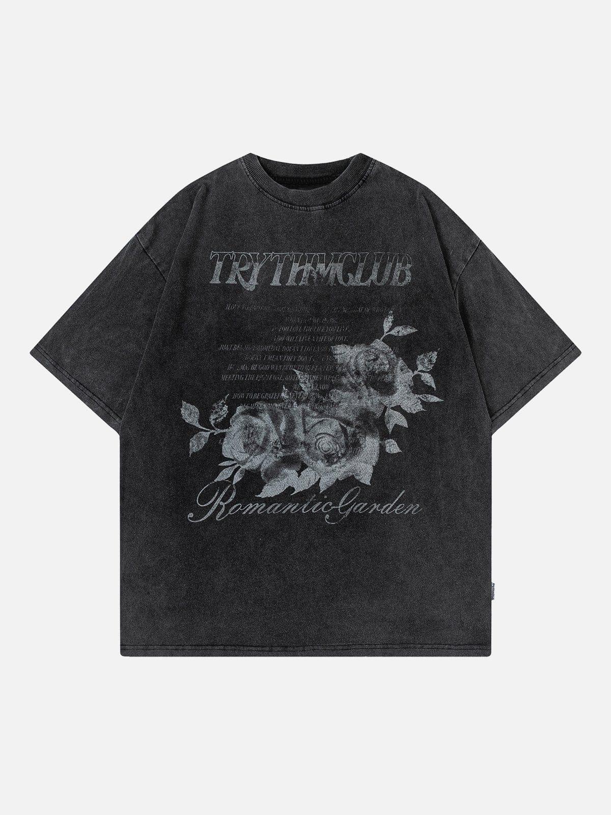 Vintage Rose Washed Graphic Tee