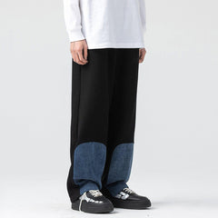 Denim Patchwork Pants